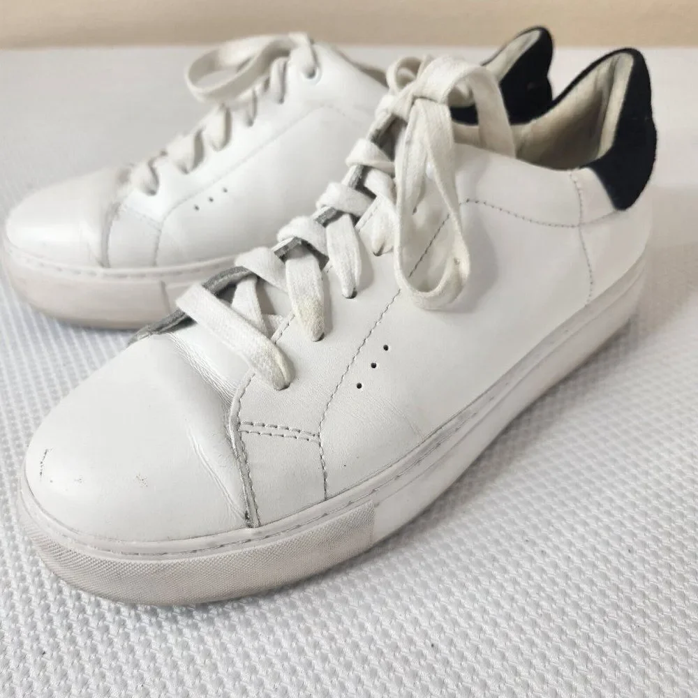 Kurt Geiger London Laney Leather Platform Sneakers Womens Size 9 White
